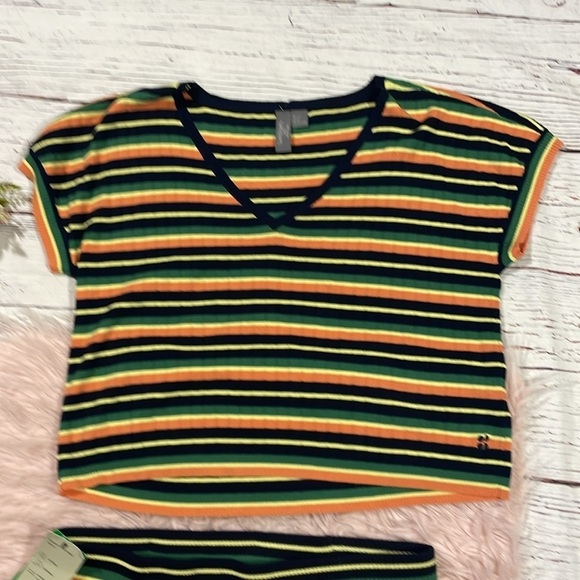 NWT Sweaty Betty Striped Resort Knitted Top Midi Skirt Set - Picture 11 of 12
